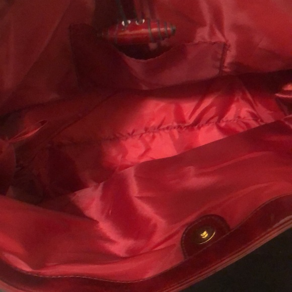 Red Elizabeth Arden Faux Leather Tote - Picture 4 of 5